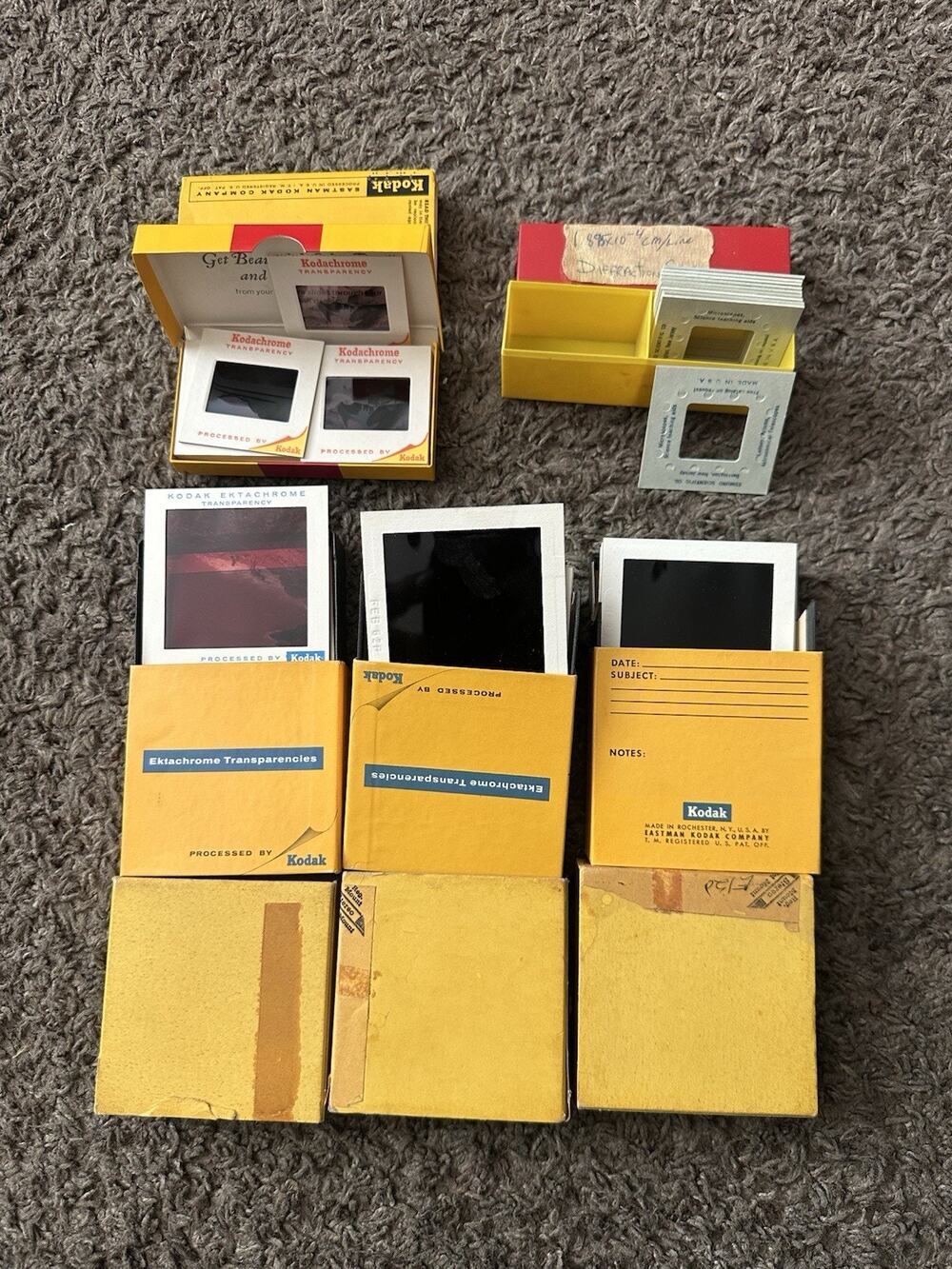 Lot Of 60 Vintage Photo Slides Kodak Amateur Film Old Pictures Fort Baker Ect